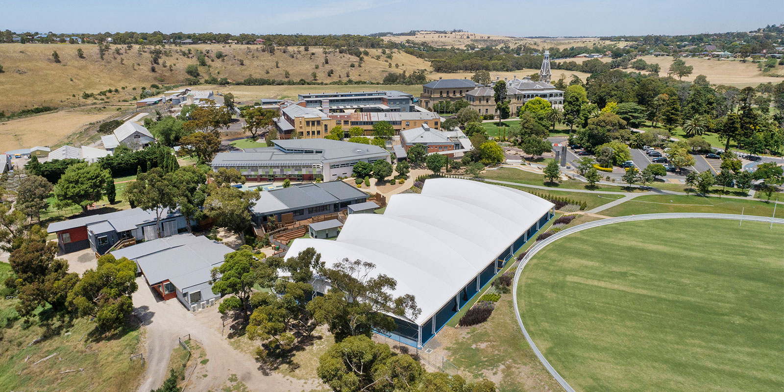 Sports Court Canopy at Salesian College in Sunbury, VIC