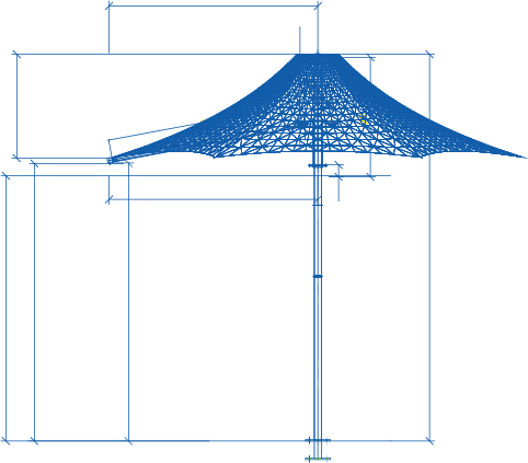 Commercial Umbrellas Centra Umbrella Outline