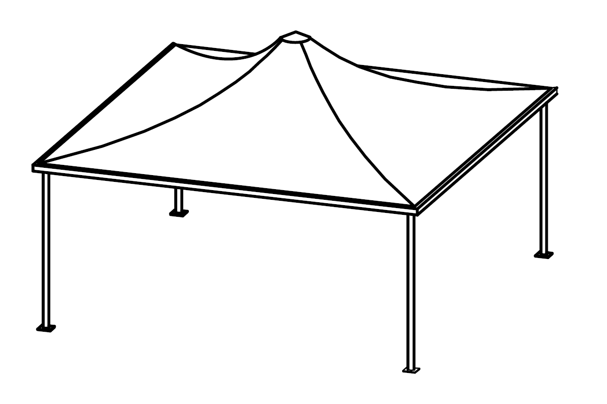 Pavilion Side View Drawing