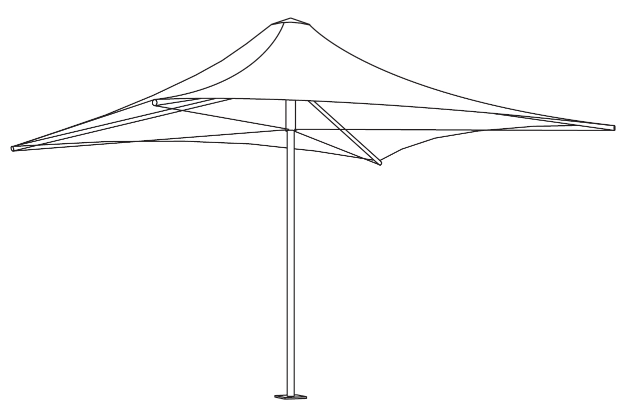 Centra Umbrella Line Drawing