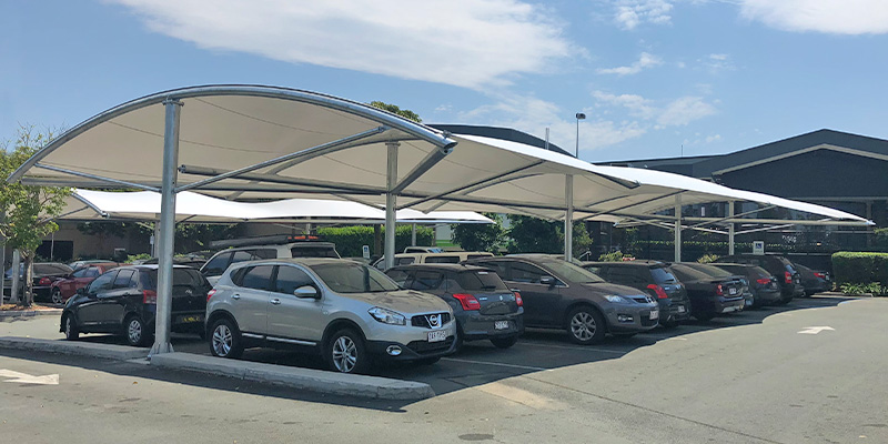 Carpark-double-bay TensoCar Carpark Shade