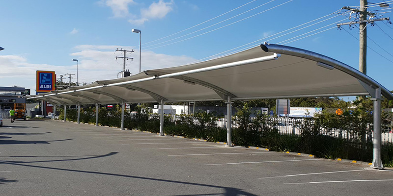 Single Bay TensoCar Carpark Shade