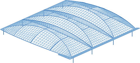 A leaning arch TensoSport-MAX Canopy design