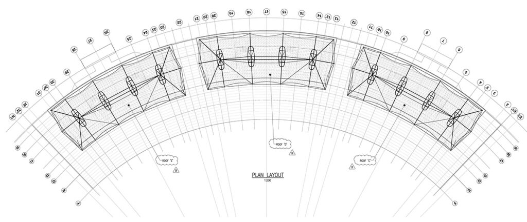 Chepauk Stadium Grandstand Drawing