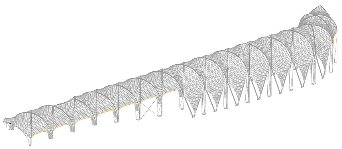 Chadstone-Link-isometric Public Membrane Walkway, The Link