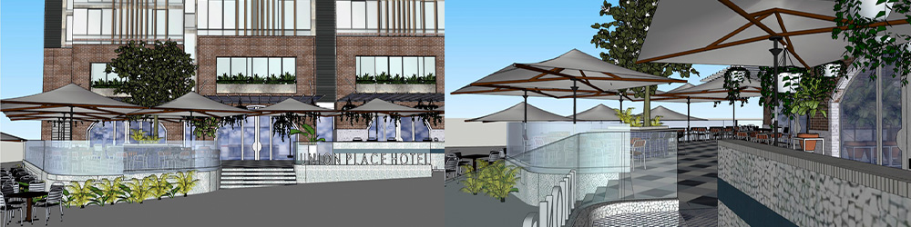 Union Place Hotel Umbrellas Early Design