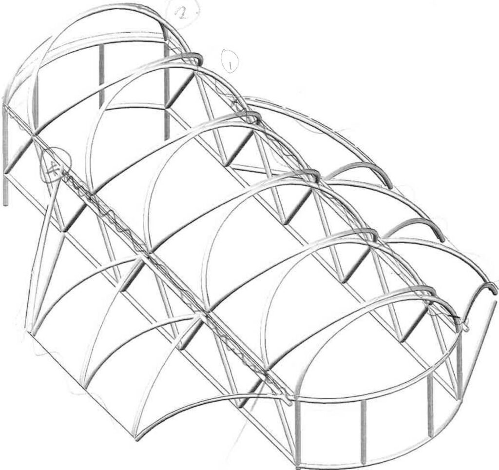 Toowong village Atrium Steel Frame Sketch
