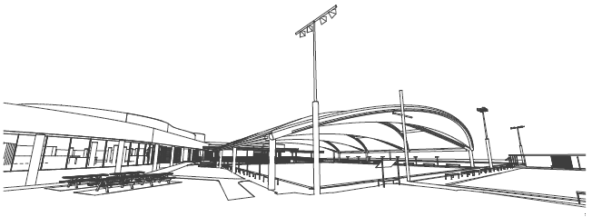 Bateau Bay Bowling Club Canopy Concept Sketch