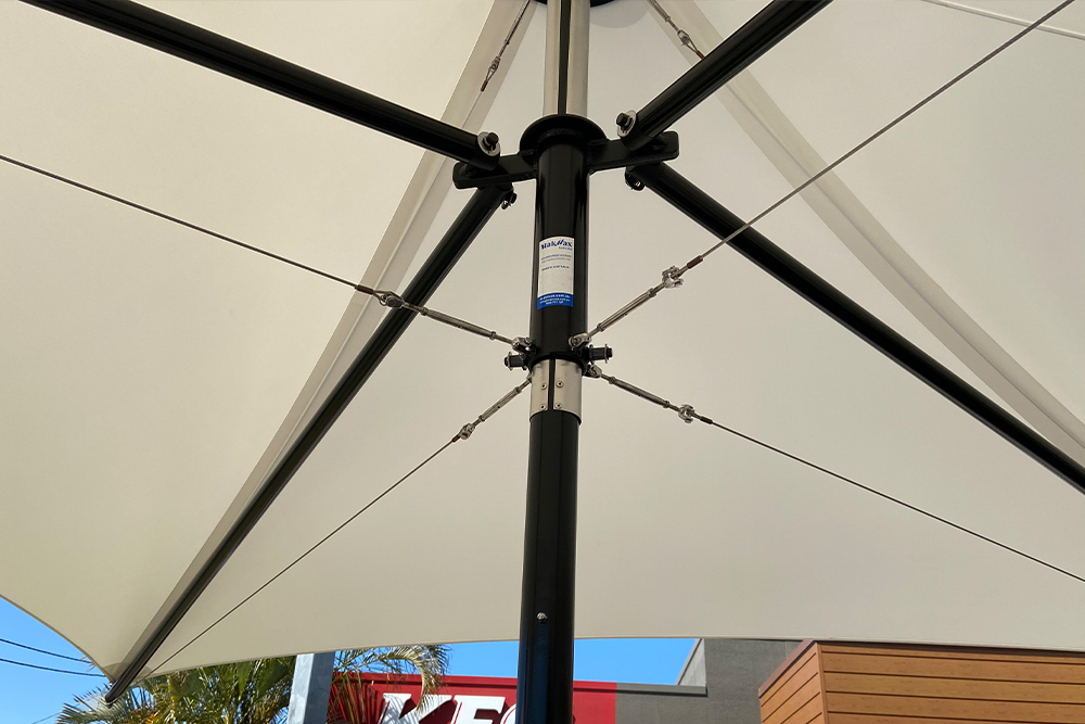 Umbrella With Black Painted Steel Frame Commercial Umbrella Accessories - Umbrella With Black Painted Steel Frame