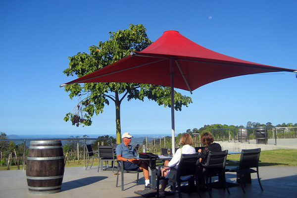 Customise-Colours Commercial Umbrella in Poppy Red