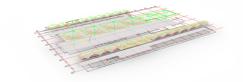 Chadstone Bus Station Canopies CAD drawing