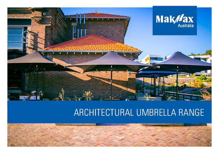 MakMax Architectural Umbrella Brochure cover