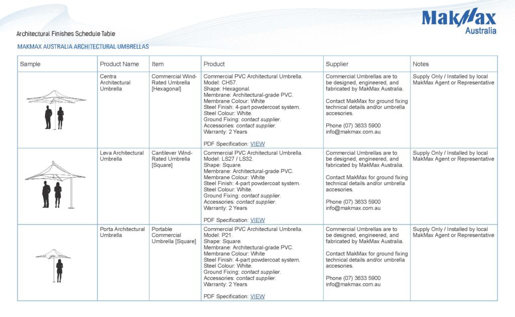 Pages from How To Specifiy MakMax Architectural Umbrellas e1695864256842