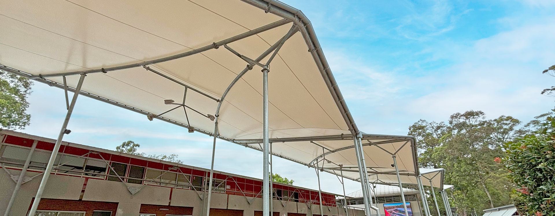 Cherrybrook Custom COLA, a fabric covered outdoor learning area.