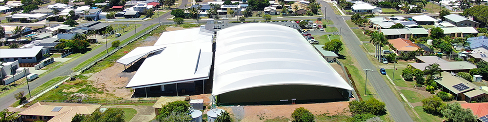 A photo showing how the location can affect the cost of a bowling green canopy.