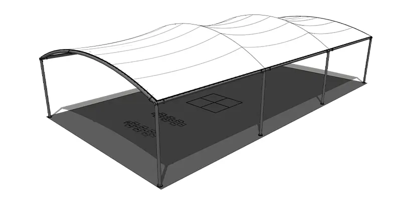 TensoCola-4C An 3D view of a MakMAx TensoCola structure