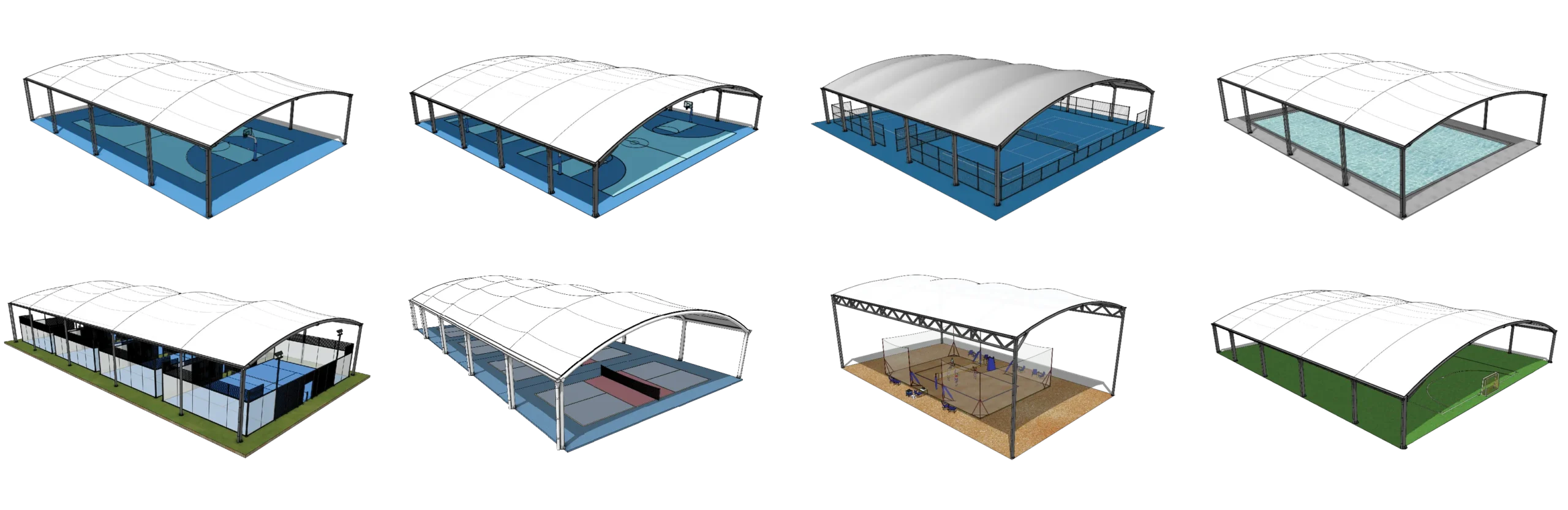 TensoSport sports court canopies offer a range of solutions.