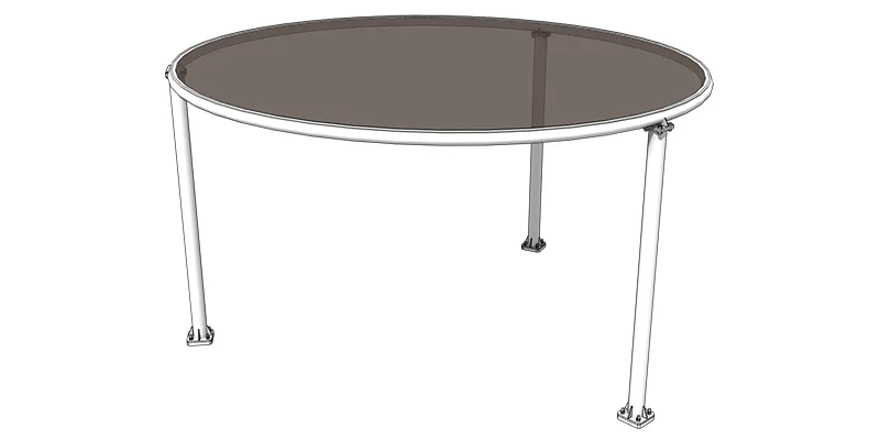 A 3D diagram of a Helios Modular Shade Structure