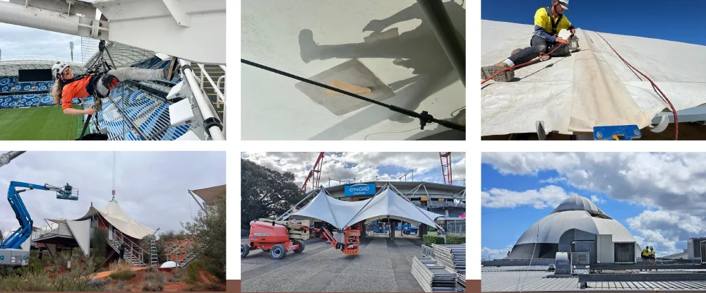 Tensile Membrane Repair | Tensile Membrane Repairs, Remediation And Replacement. examples of tensile membrane repairs, remediation and replacement