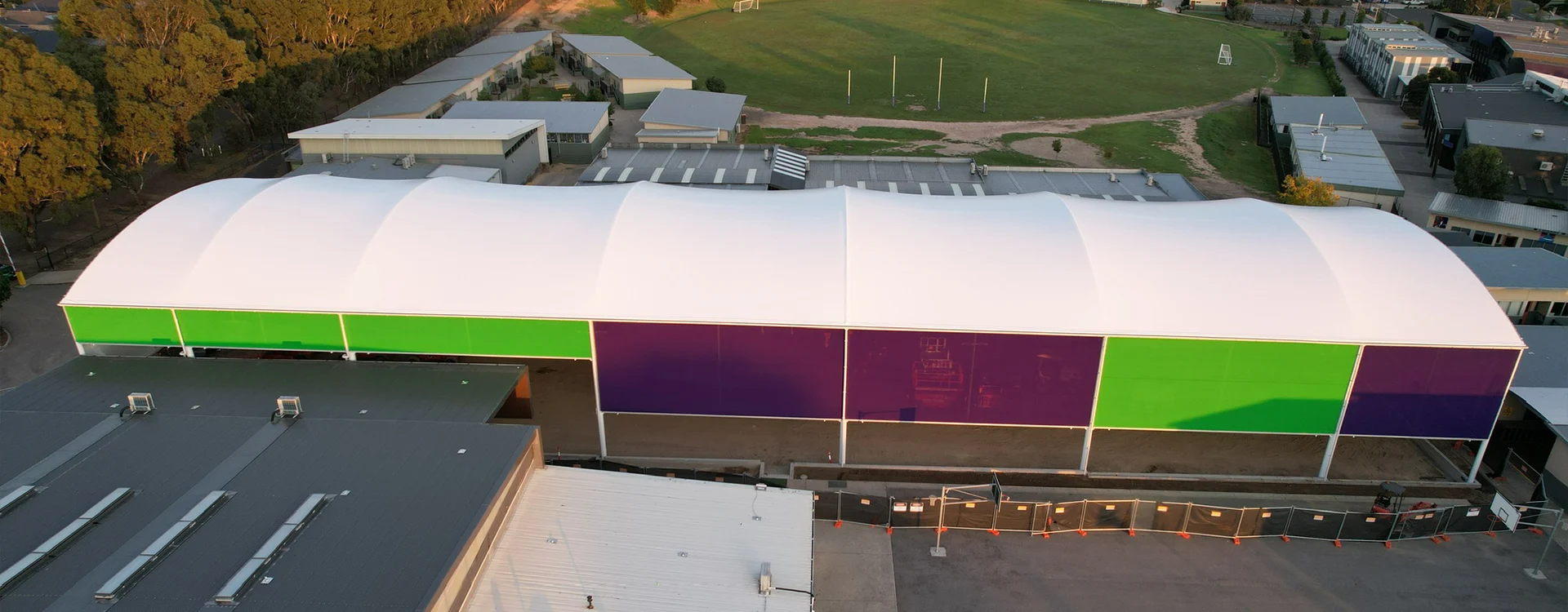 The MakMax TensoSport Canopy | Hazel Glen College Sports Court Roof
