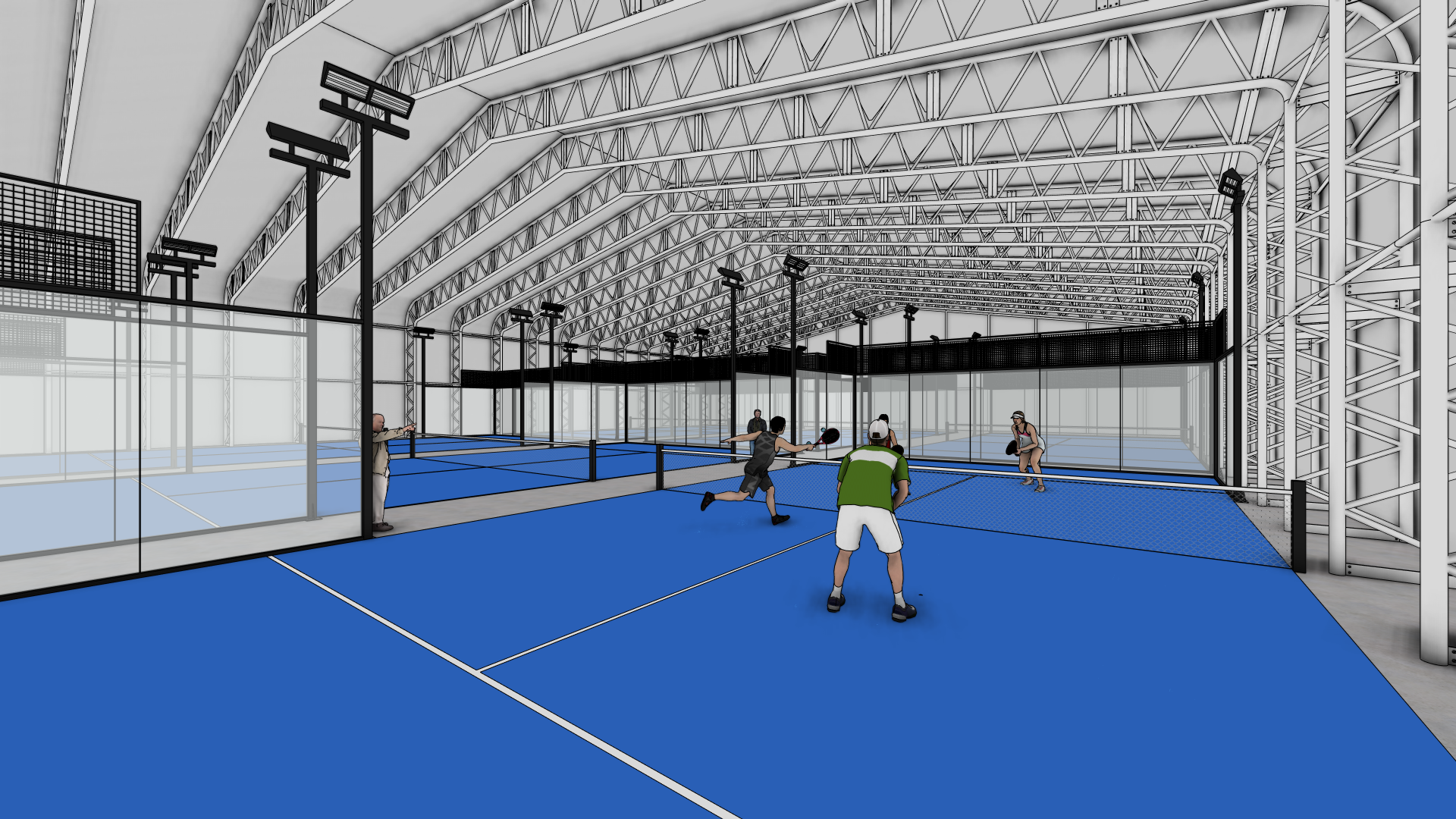 covered padel courts | Covered Padel Courts in Australia FlexHouse Fabric Warehouse for Padel Courts